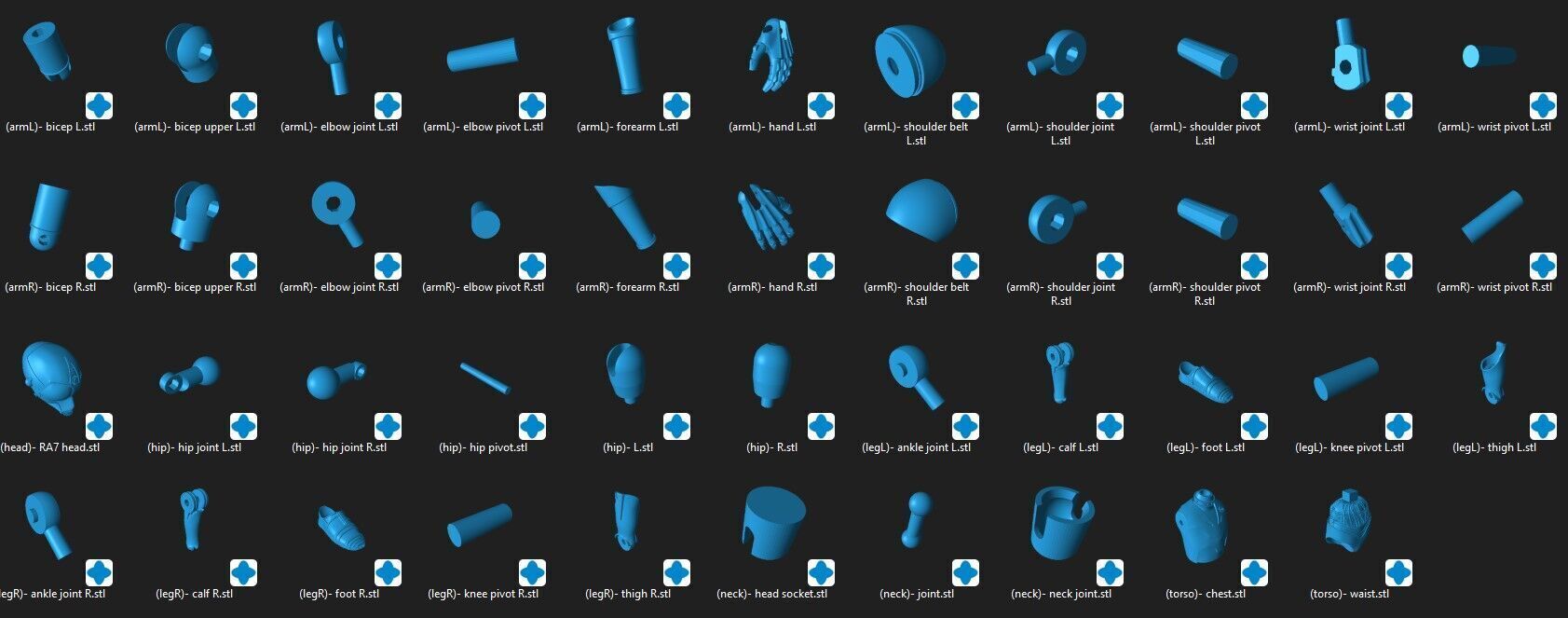 Death Star Droid One12 Scale Articulation STL Files 3D print model_1