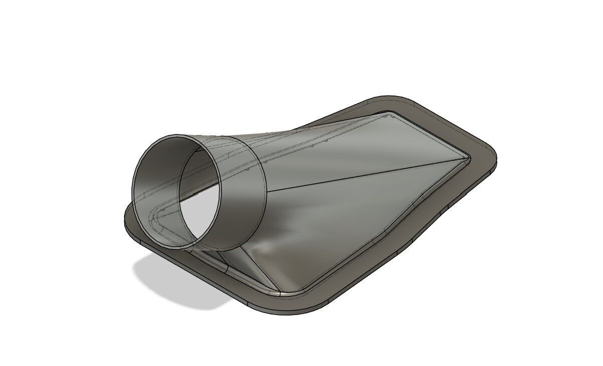 Two and a half Inch Naca Duct Intake 3D print model_3