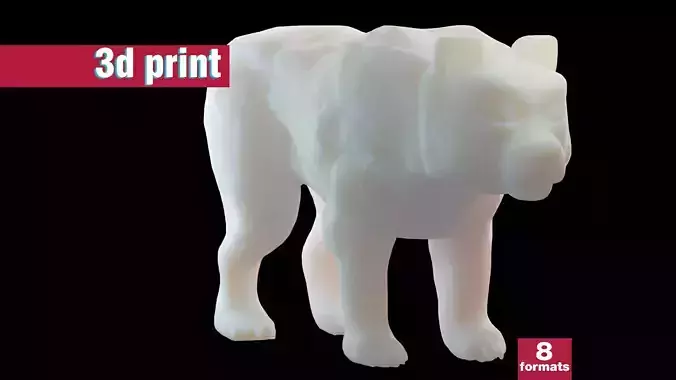 Minecraft-Inspired Bear 3D print model