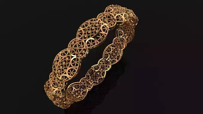 55 Golden Lace Bangle 61MM