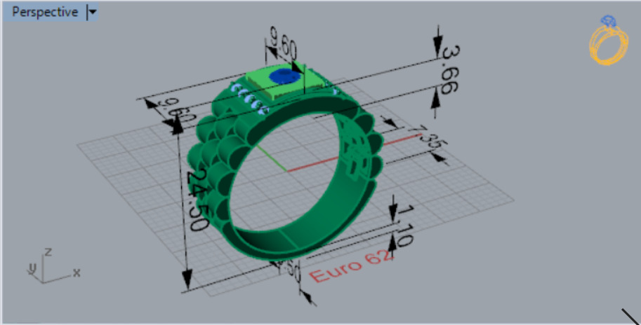 Luxury man Rolex design diamond ring model ror0025 3D print model_8