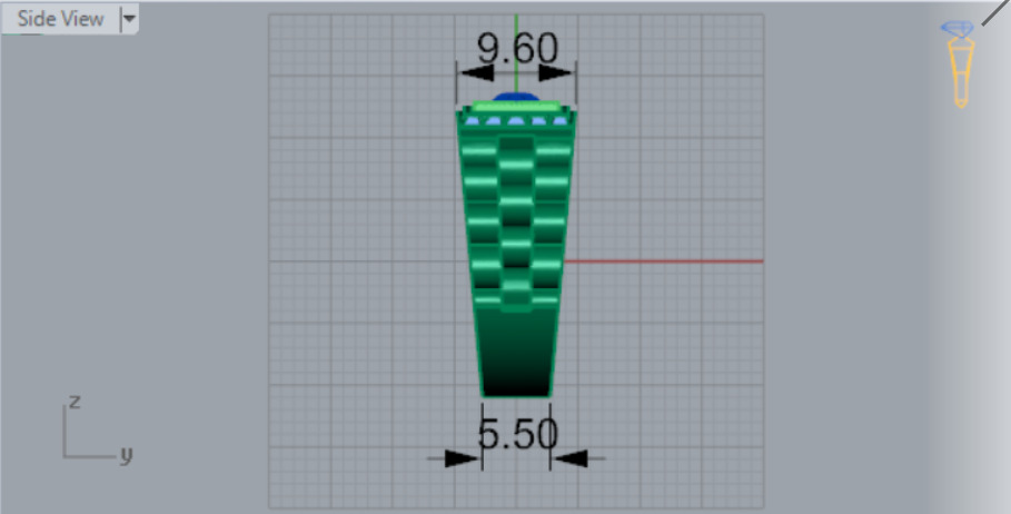 Luxury man Rolex design diamond ring model ror0025 3D print model_11
