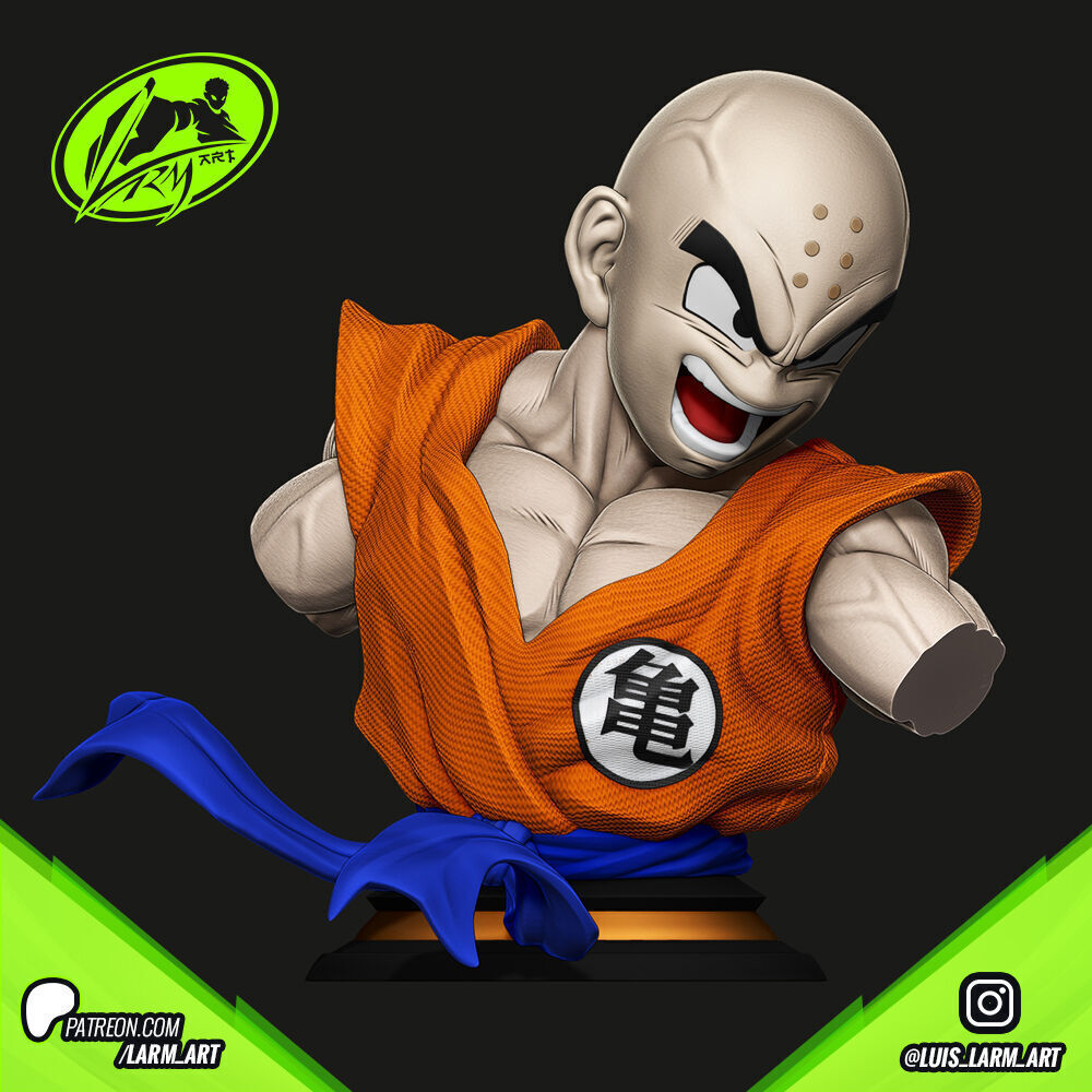 Krilin Dragon Ball Z 3D print model_4