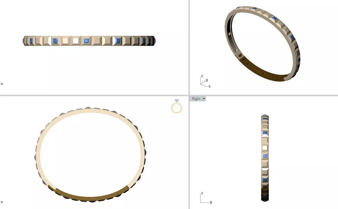 Boucher on Quatre Clou de DIAMOND BANGEL 3D print model_0