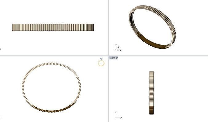 Boucheron Quatre Grosgrain Bracelet Plain 3D print model