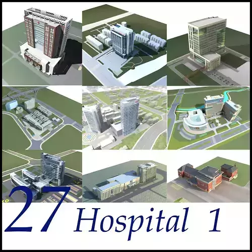 Hospital Building collection 27  3D model