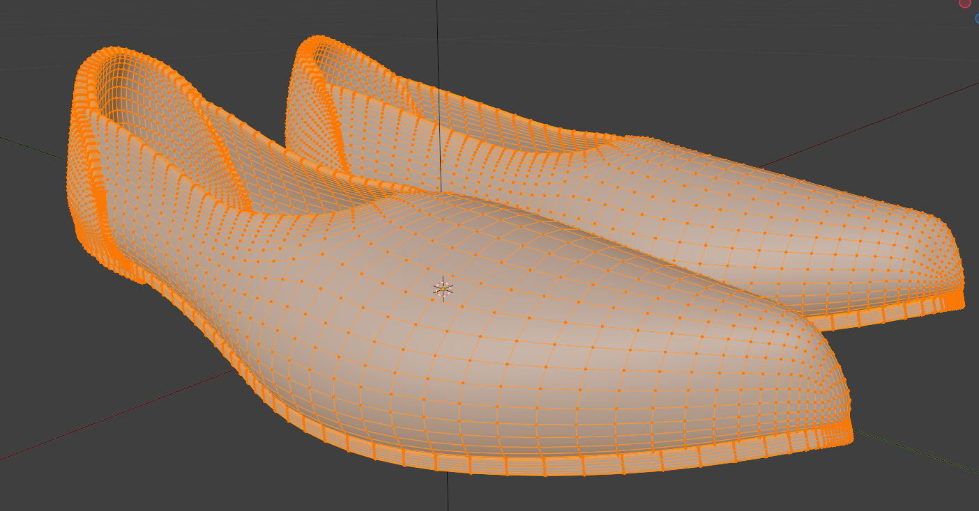 Fashion Knit Flats Model Low-poly 3D model_2