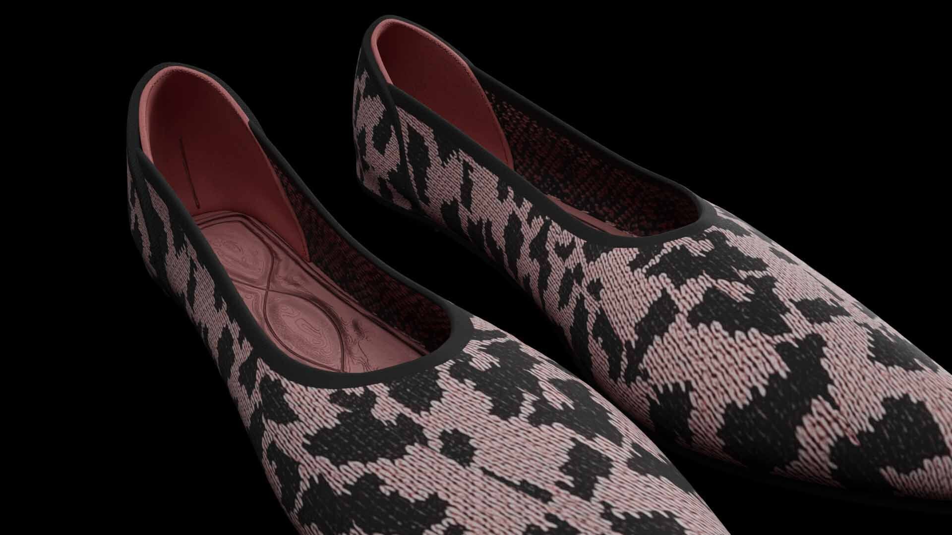 Fashion Knit Flats Model Low-poly 3D model_1