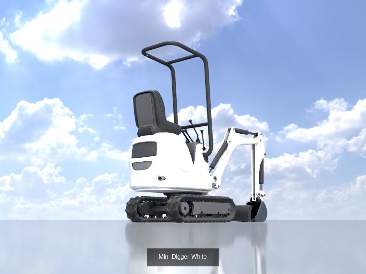 Mini Digger All Versions 3D Model Collection_12
