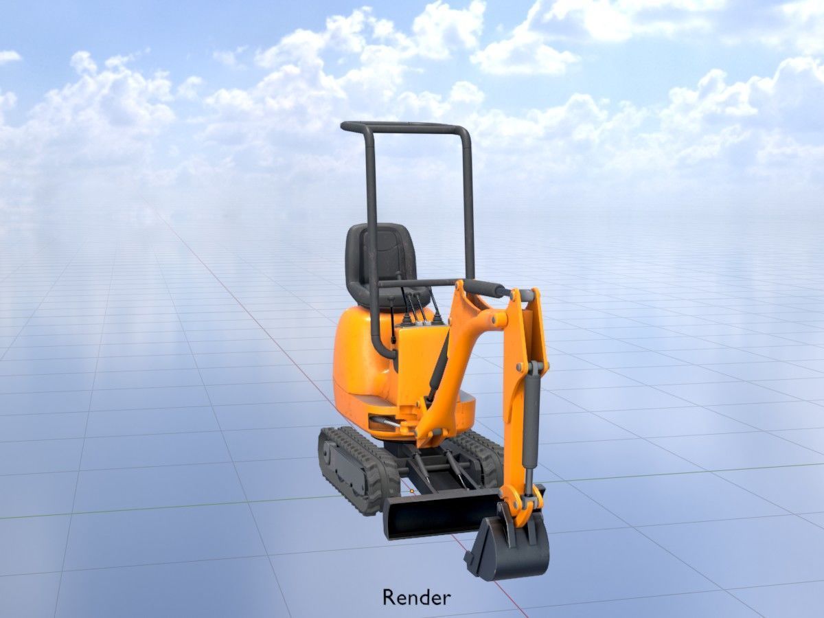 Mini Digger All Versions 3D Model Collection_105