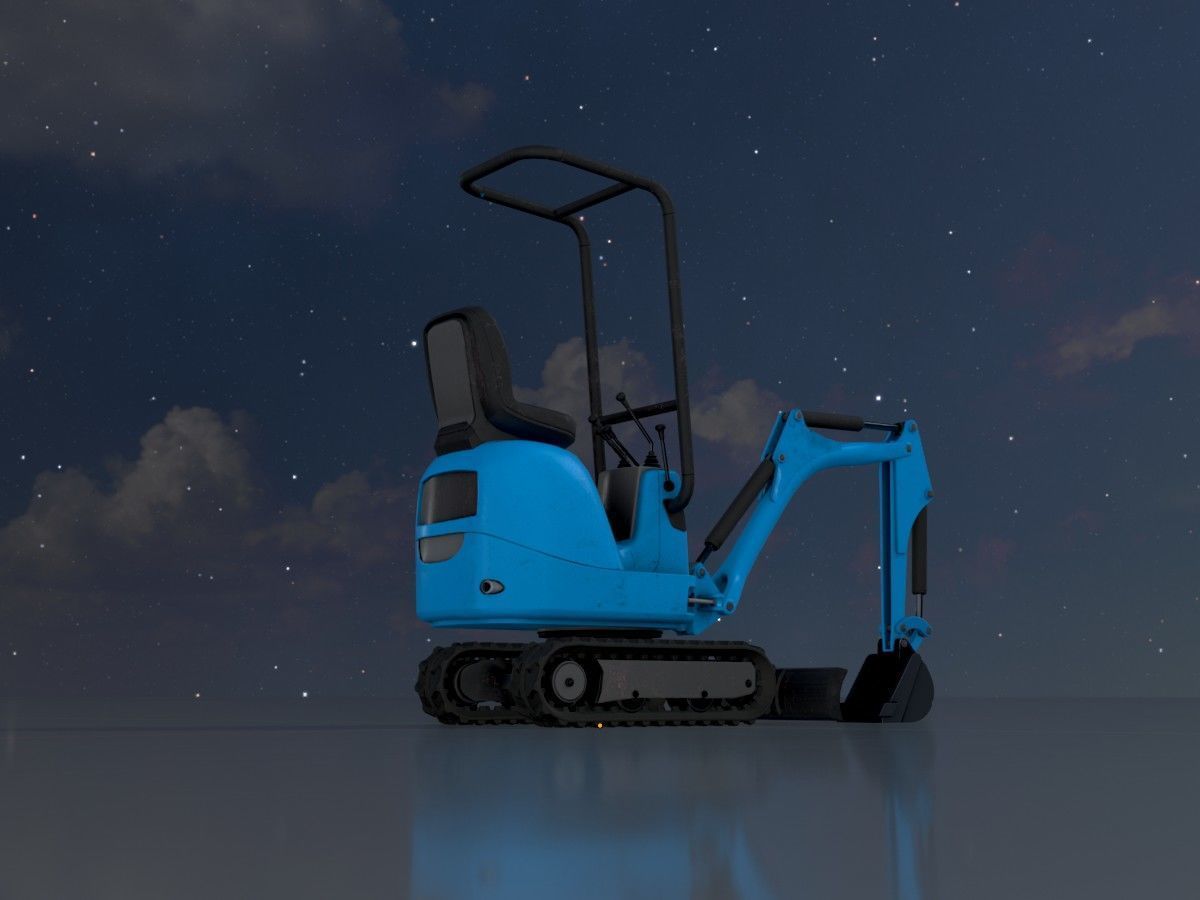 Mini Digger All Versions 3D Model Collection_19