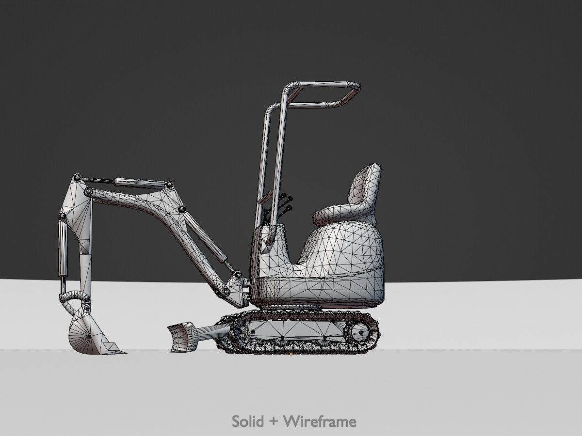 Mini Digger All Versions 3D Model Collection_53