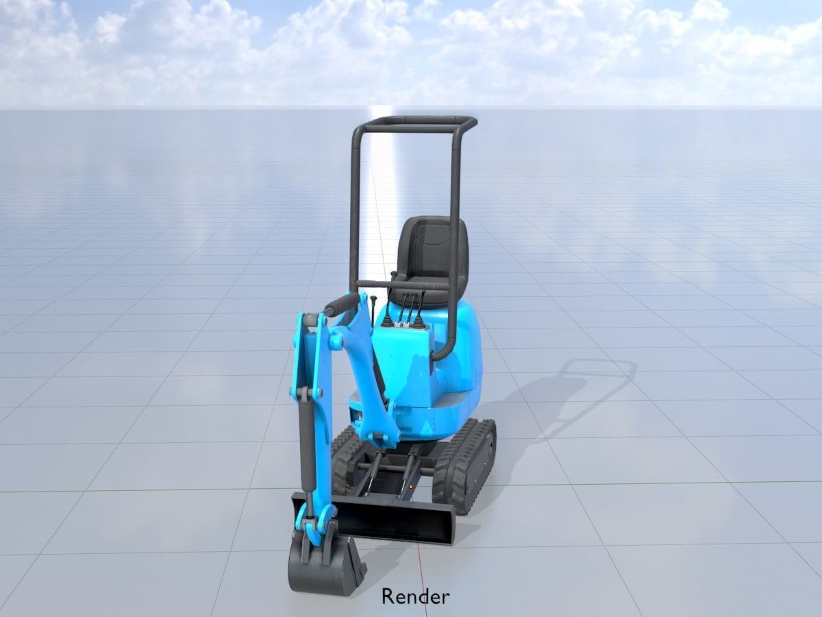 Mini Digger All Versions 3D Model Collection_79