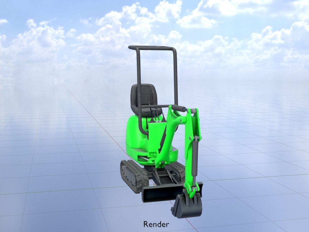 Mini Digger All Versions 3D Model Collection_104