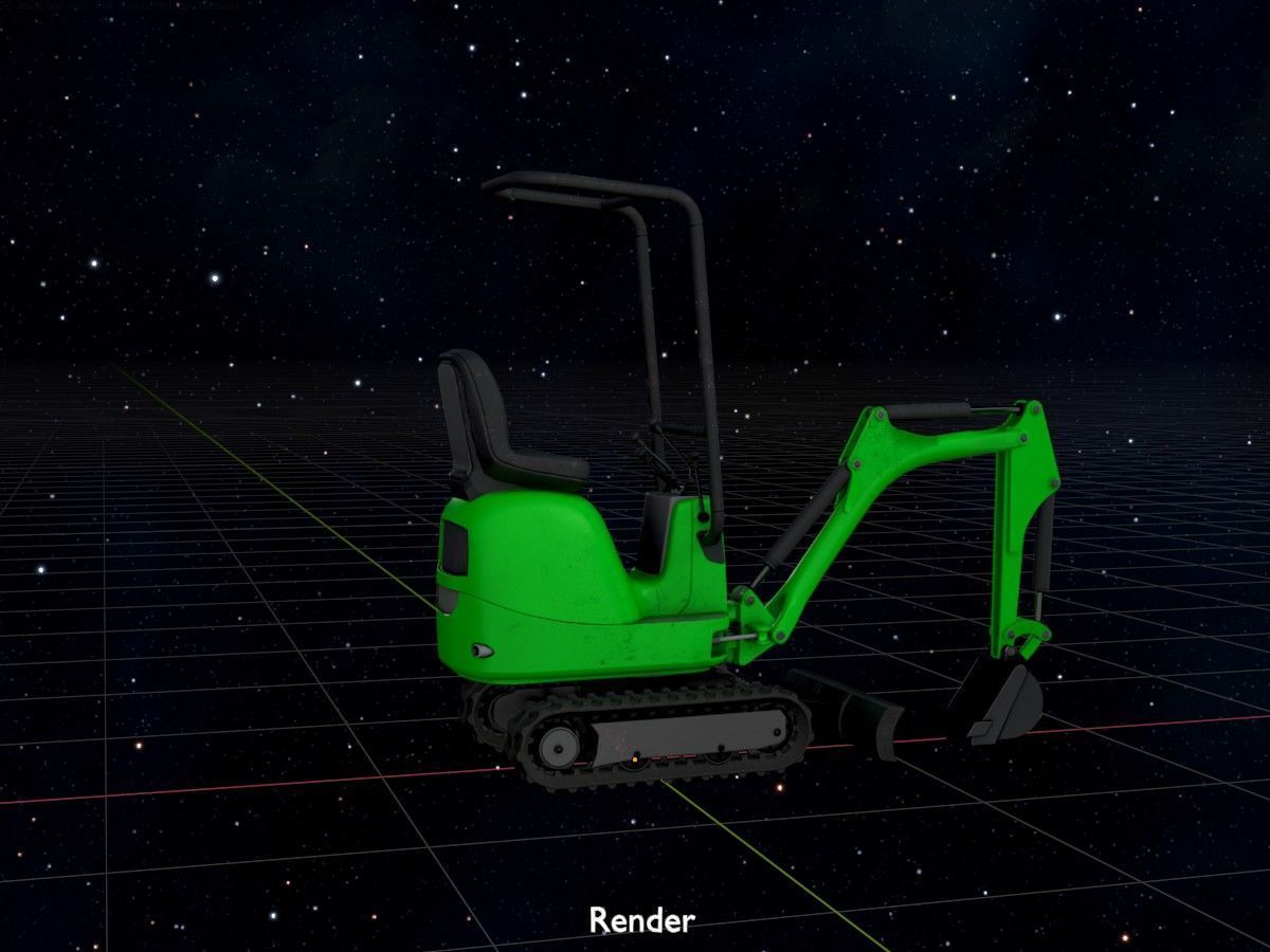 Mini Digger All Versions 3D Model Collection_98