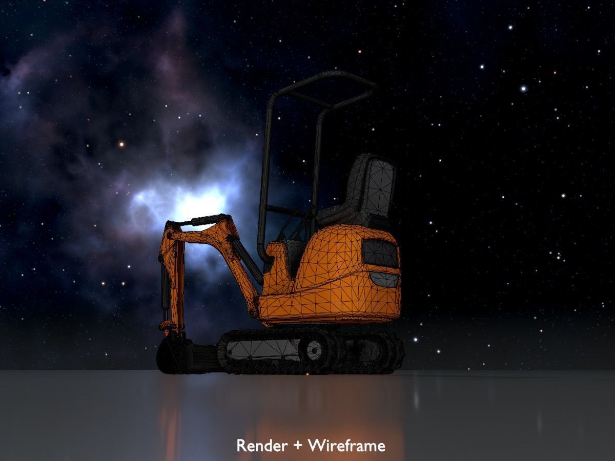 Mini Digger All Versions 3D Model Collection_40