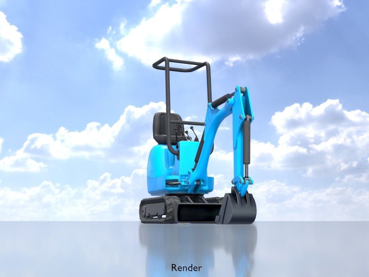 Mini Digger All Versions 3D Model Collection_73