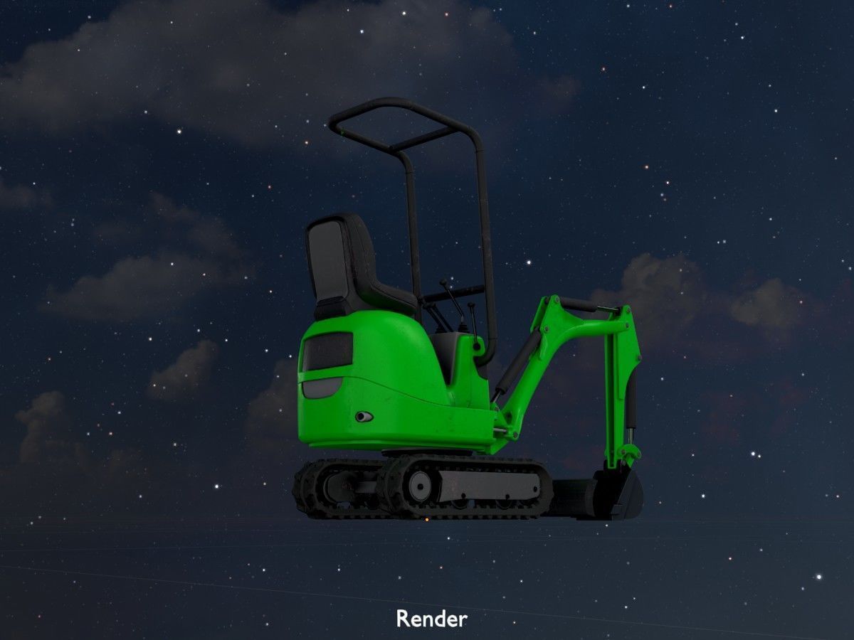 Mini Digger All Versions 3D Model Collection_116