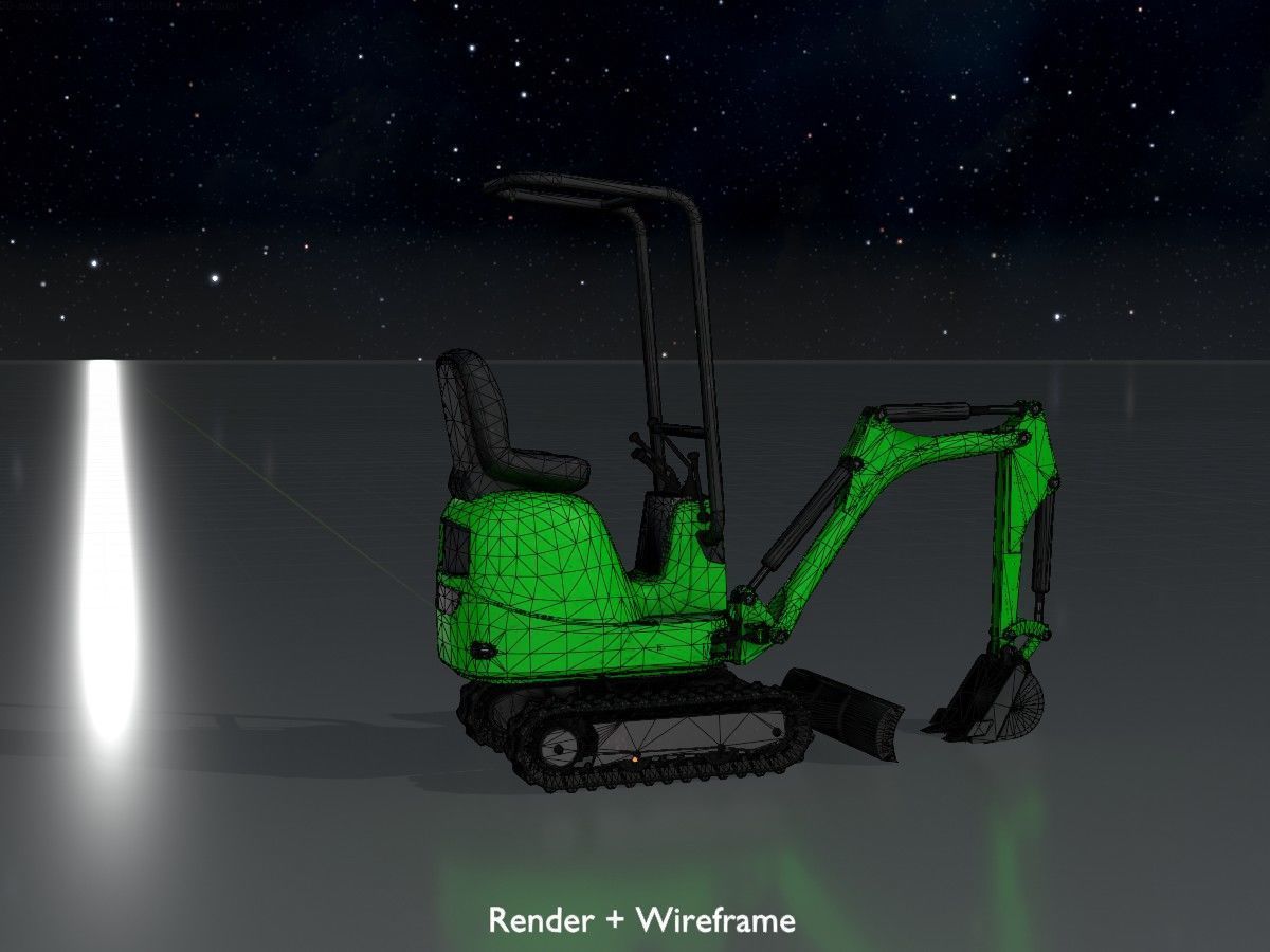 Mini Digger All Versions 3D Model Collection_45