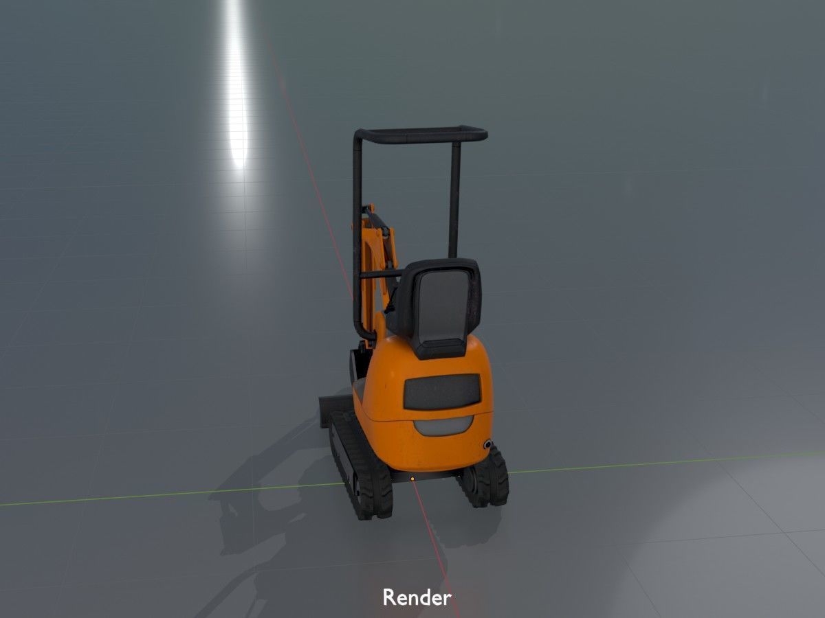 Mini Digger All Versions 3D Model Collection_93
