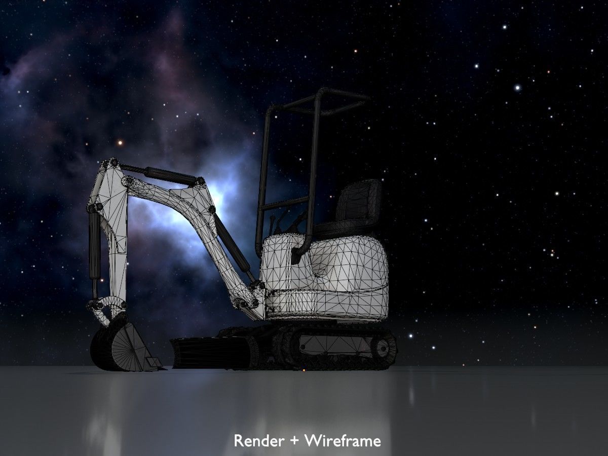 Mini Digger All Versions 3D Model Collection_42