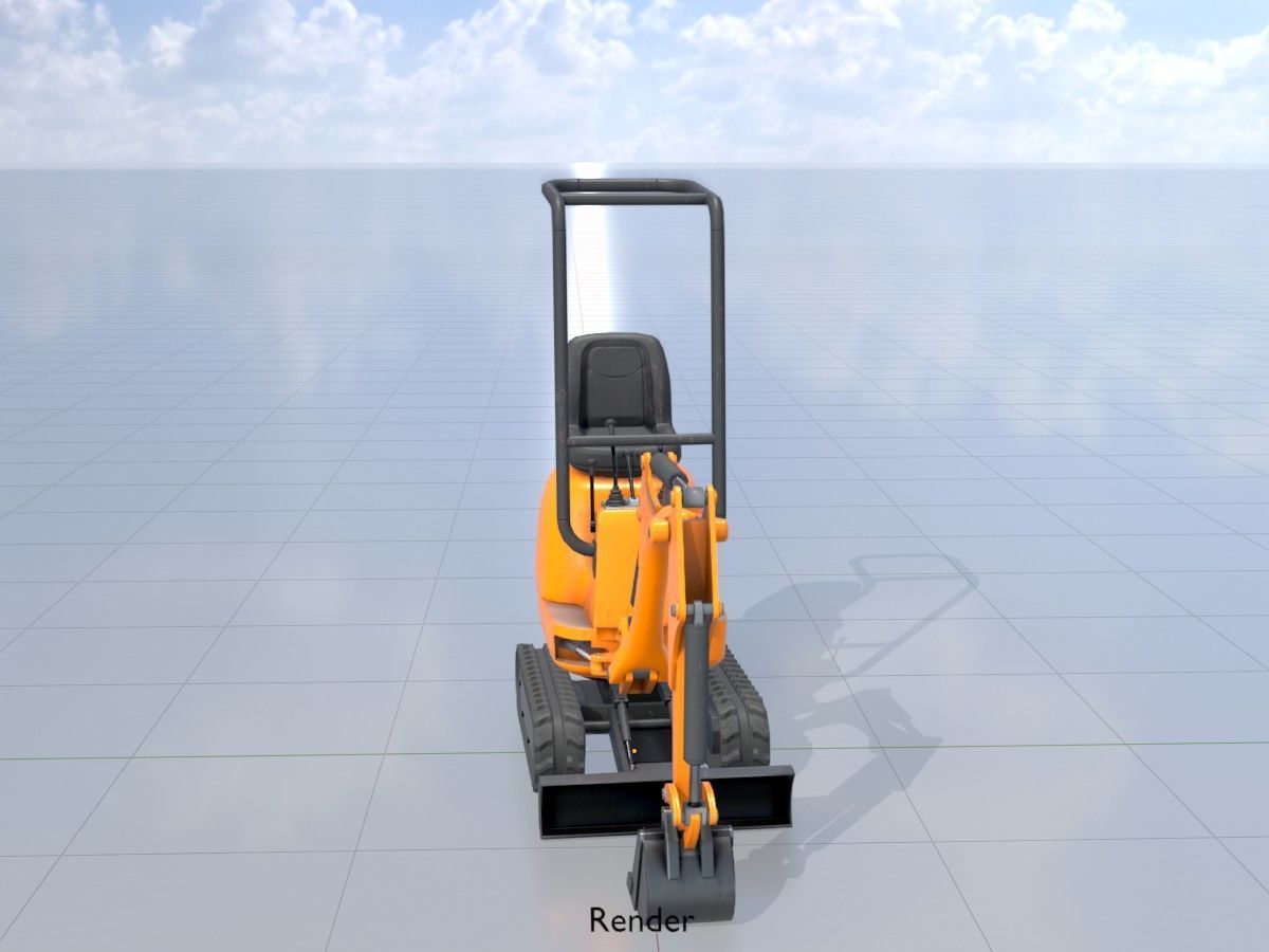 Mini Digger All Versions 3D Model Collection_82