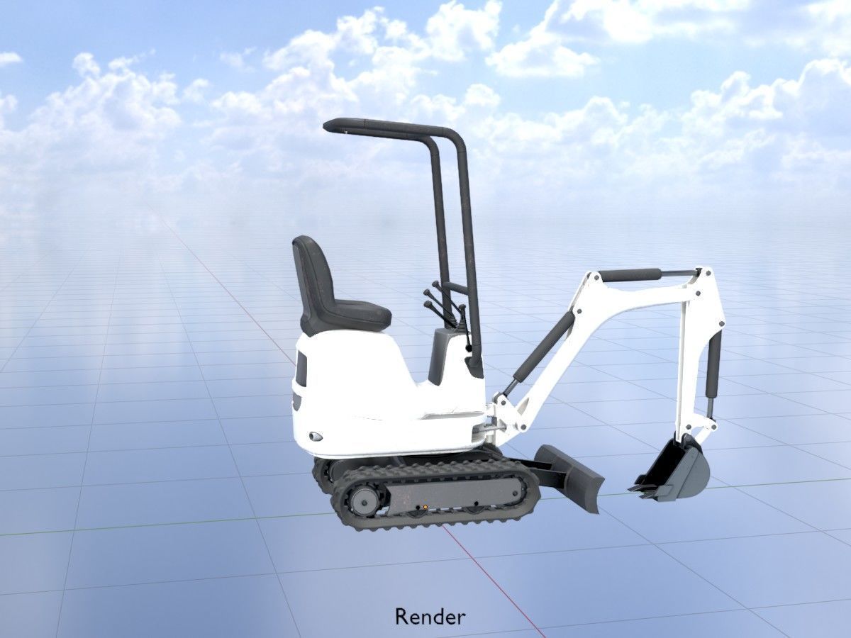 Mini Digger All Versions 3D Model Collection_107