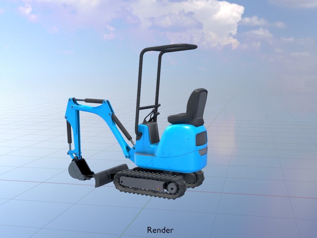 Mini Digger All Versions 3D Model Collection_108