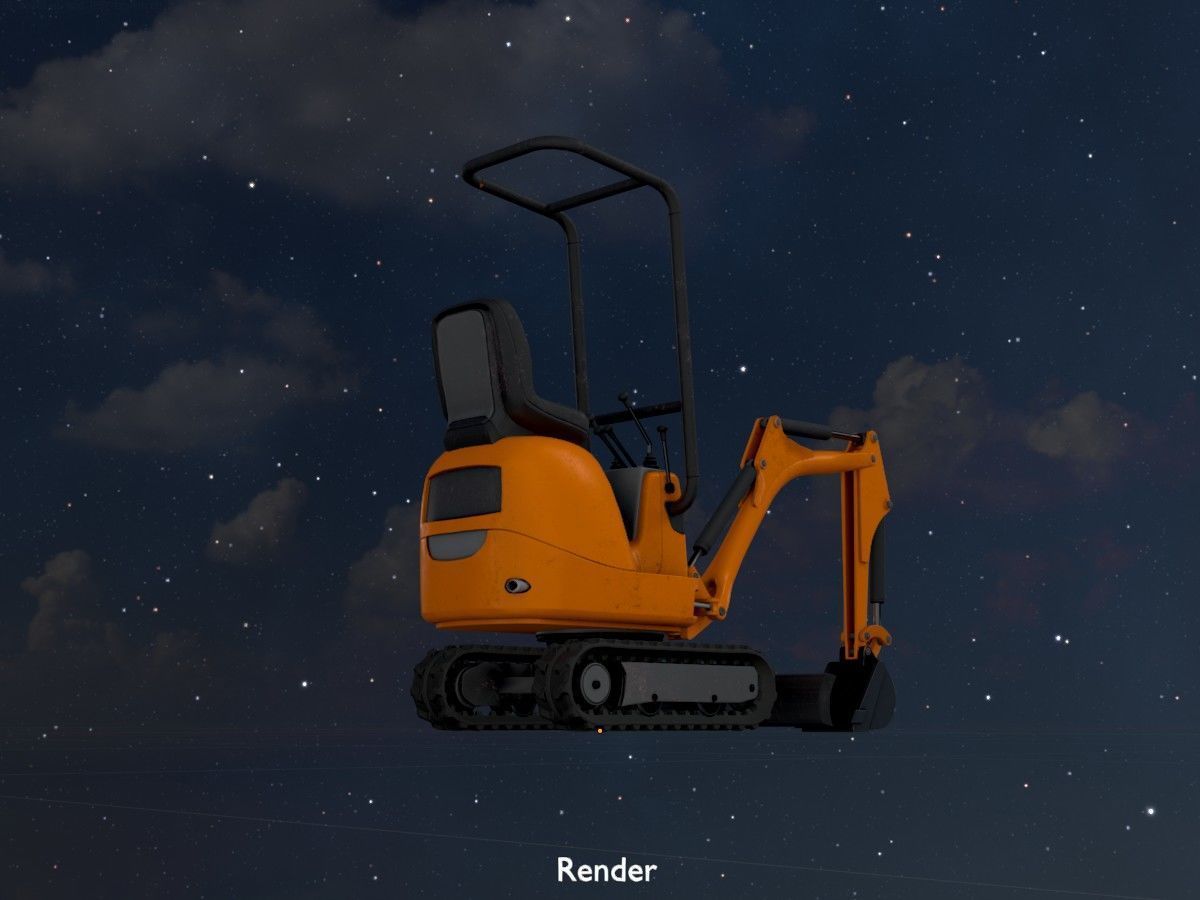 Mini Digger All Versions 3D Model Collection_117