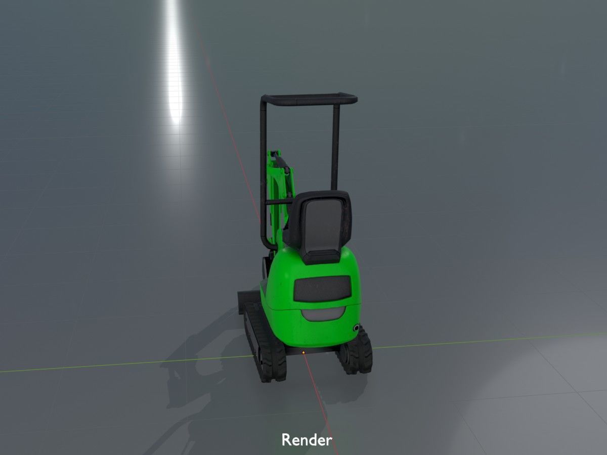 Mini Digger All Versions 3D Model Collection_92