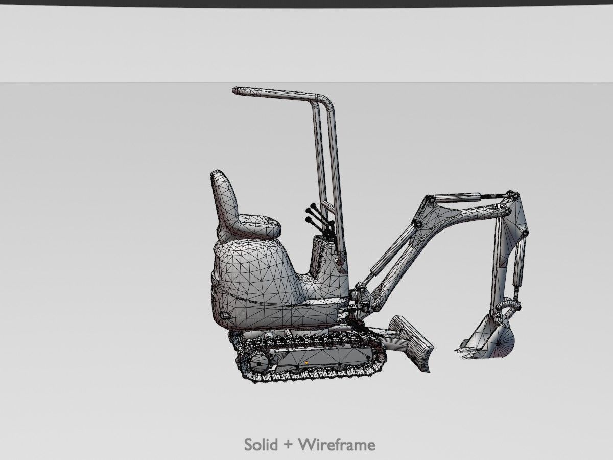Mini Digger All Versions 3D Model Collection_70