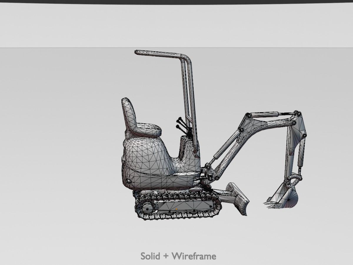 Mini Digger All Versions 3D Model Collection_68