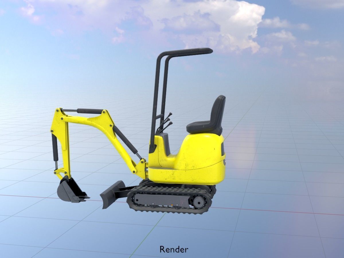 Mini Digger All Versions 3D Model Collection_109