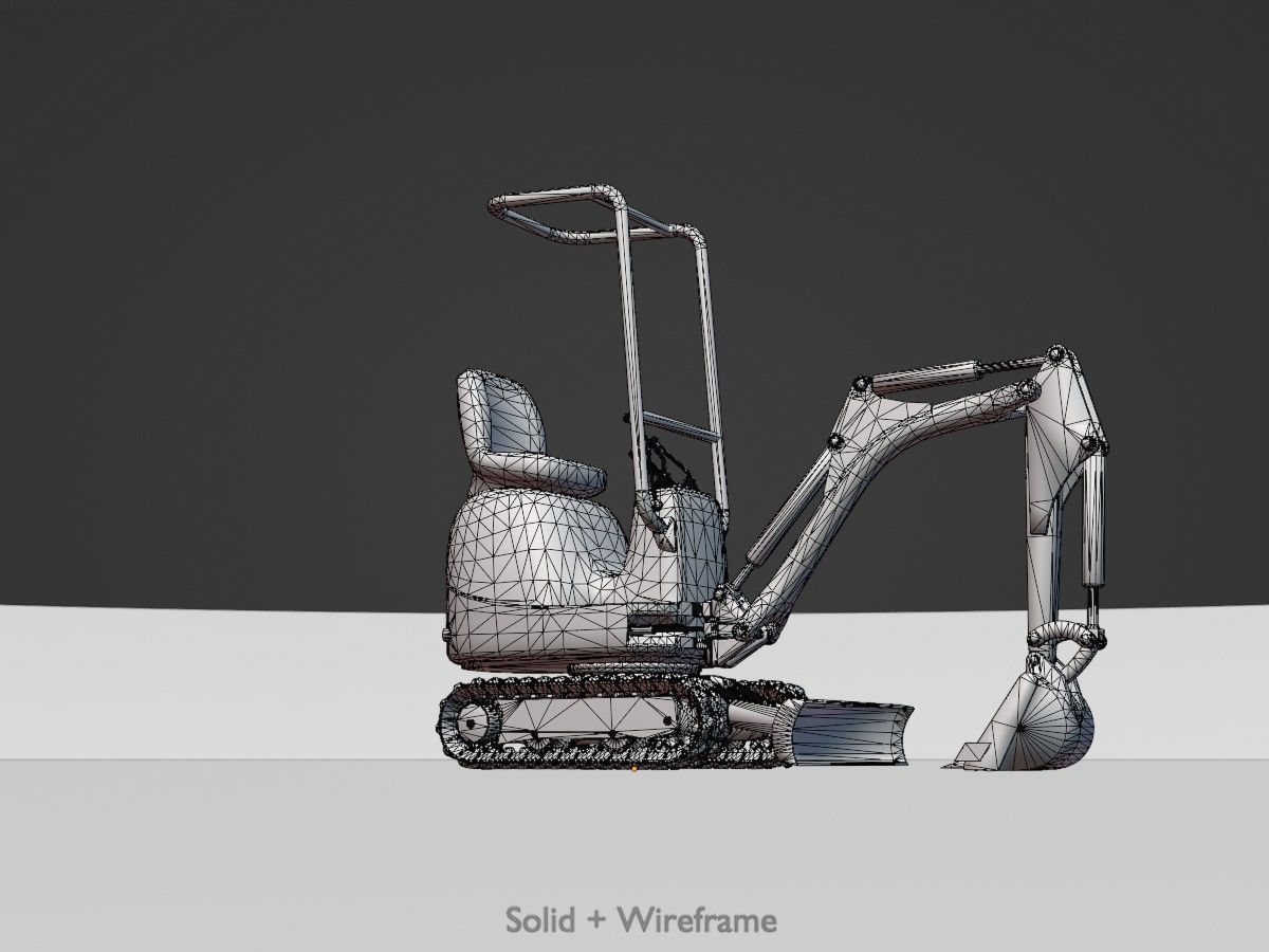 Mini Digger All Versions 3D Model Collection_60