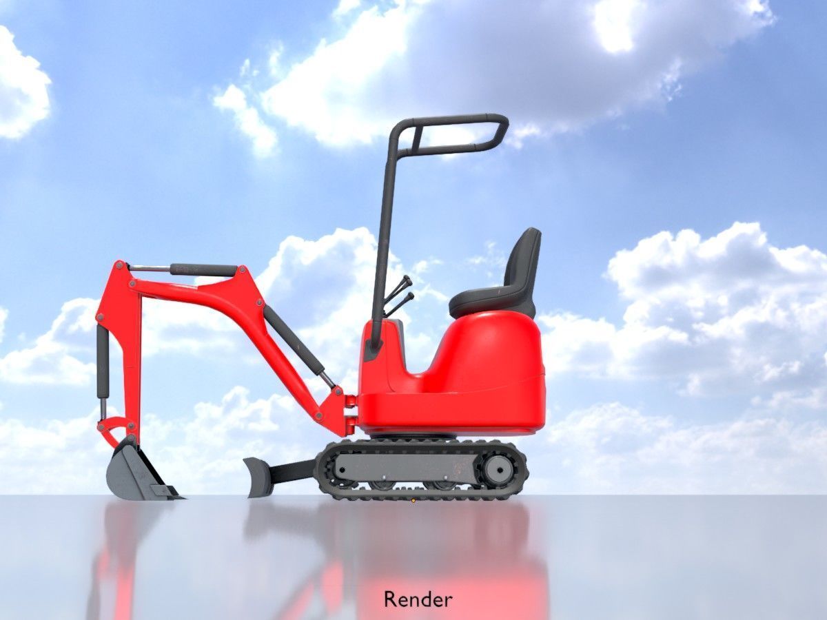 Mini Digger All Versions 3D Model Collection_77