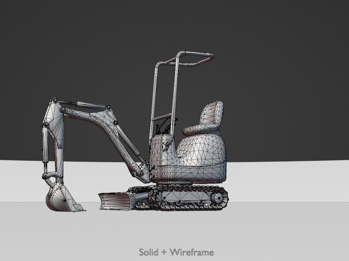 Mini Digger All Versions 3D Model Collection_66