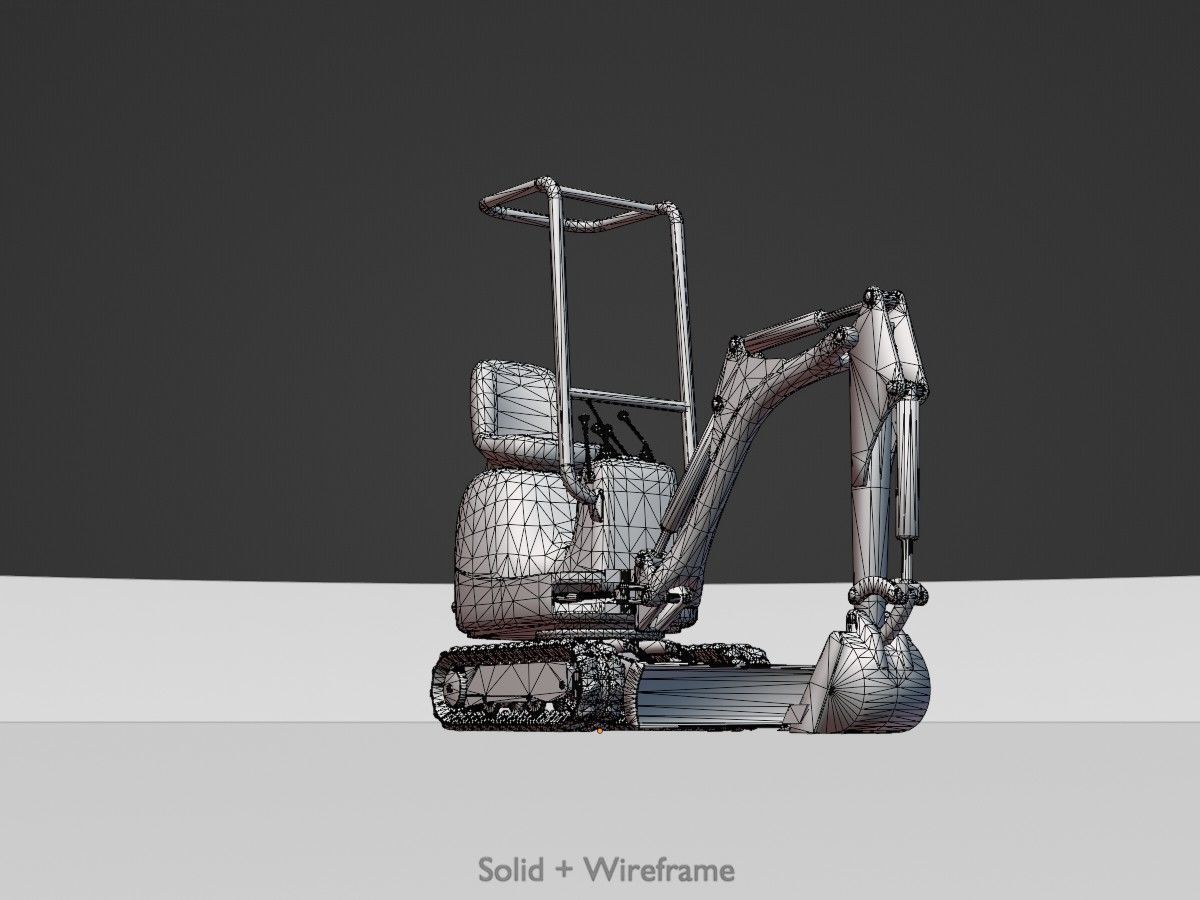 Mini Digger All Versions 3D Model Collection_49