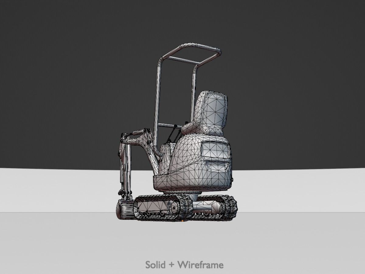 Mini Digger All Versions 3D Model Collection_63