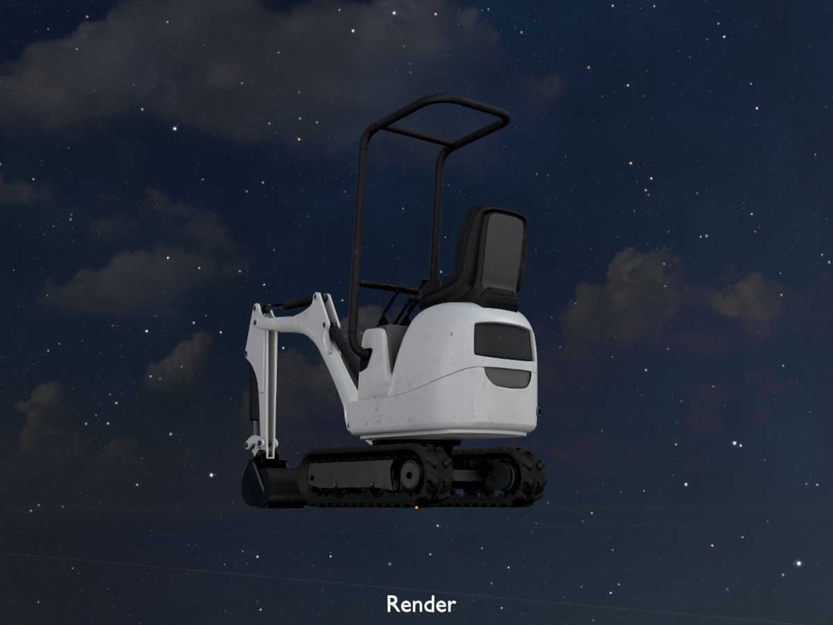 Mini Digger All Versions 3D Model Collection_119