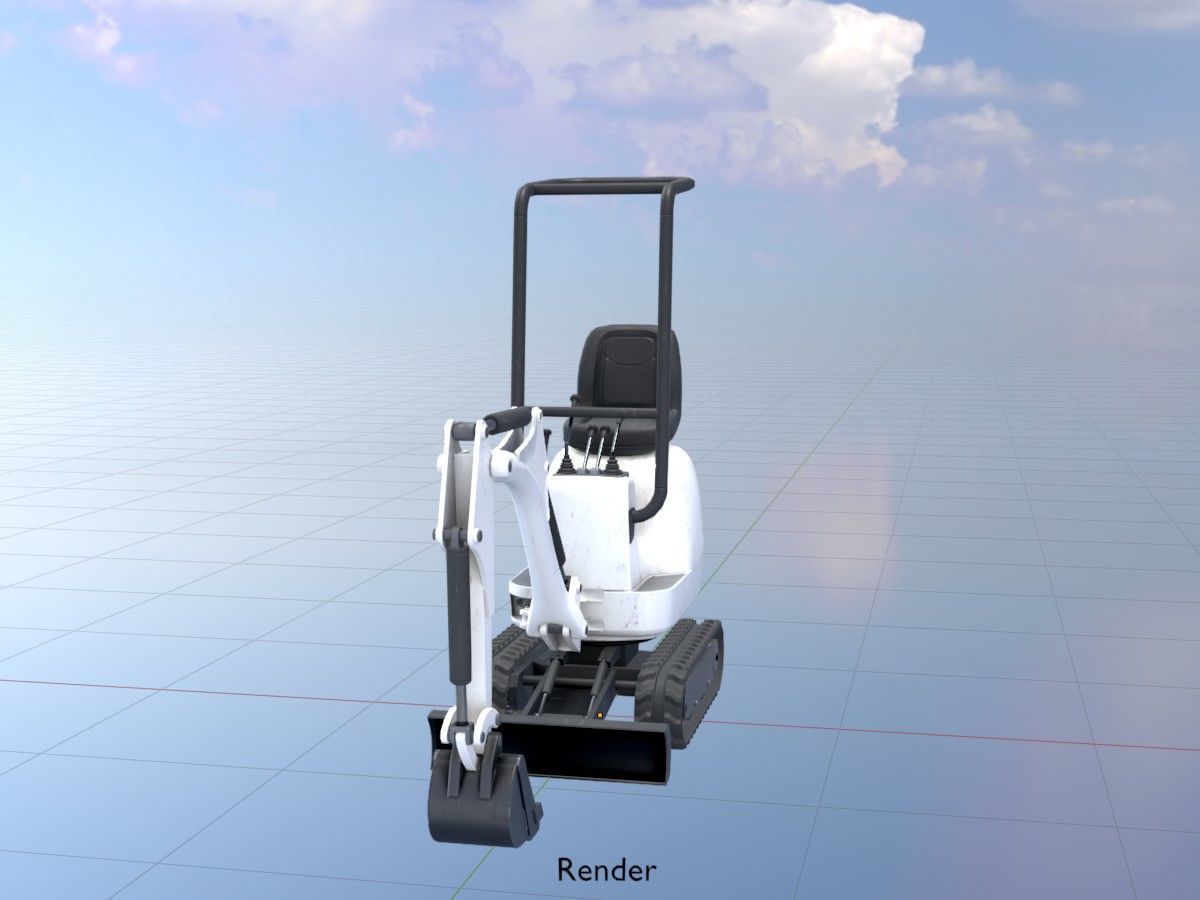 Mini Digger All Versions 3D Model Collection_113