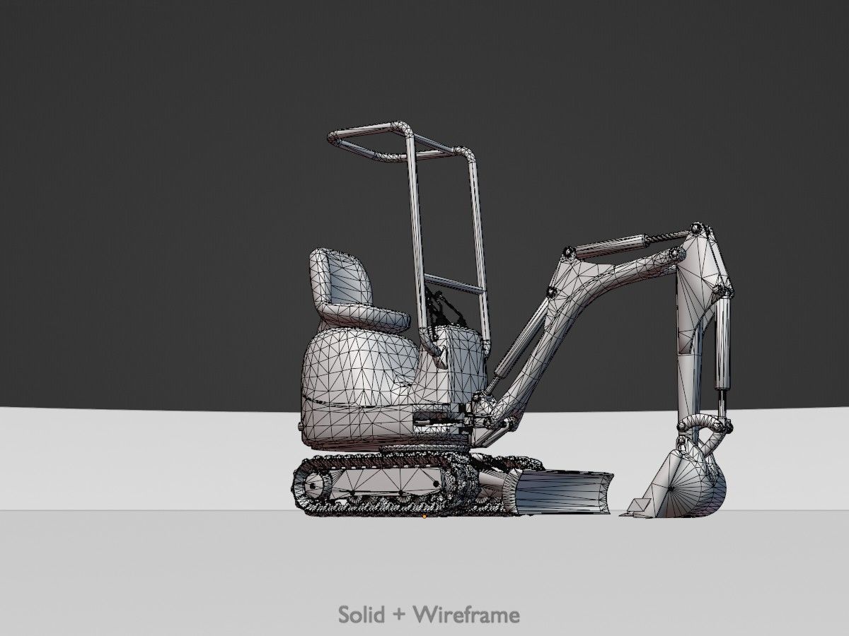 Mini Digger All Versions 3D Model Collection_51