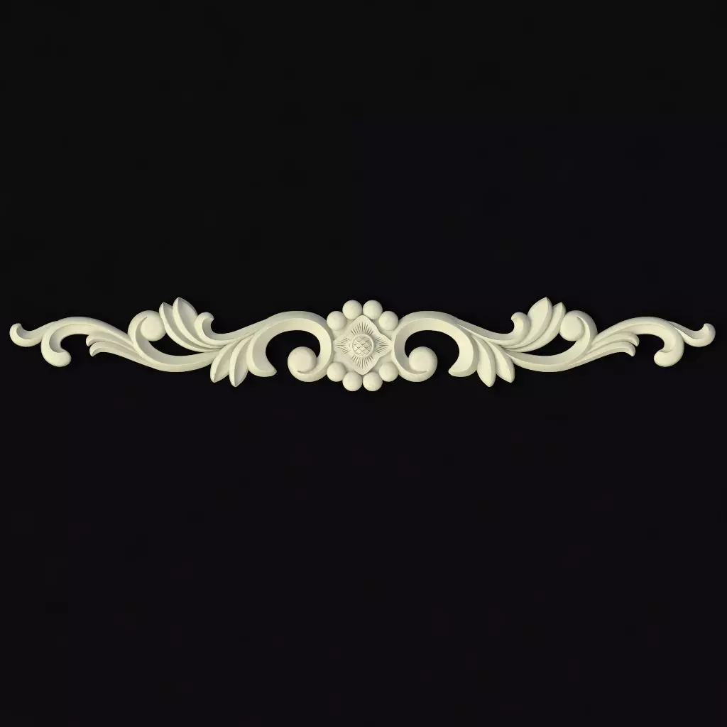 Central decor ornament for furniture 3D model