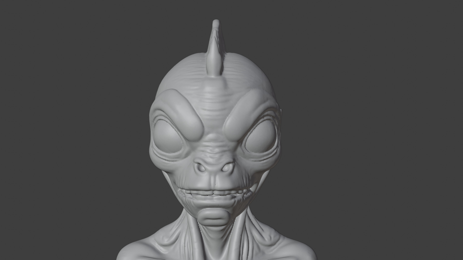 Alien Fish Bust 3D STL Printable - 3D Model STL 3D print model_7