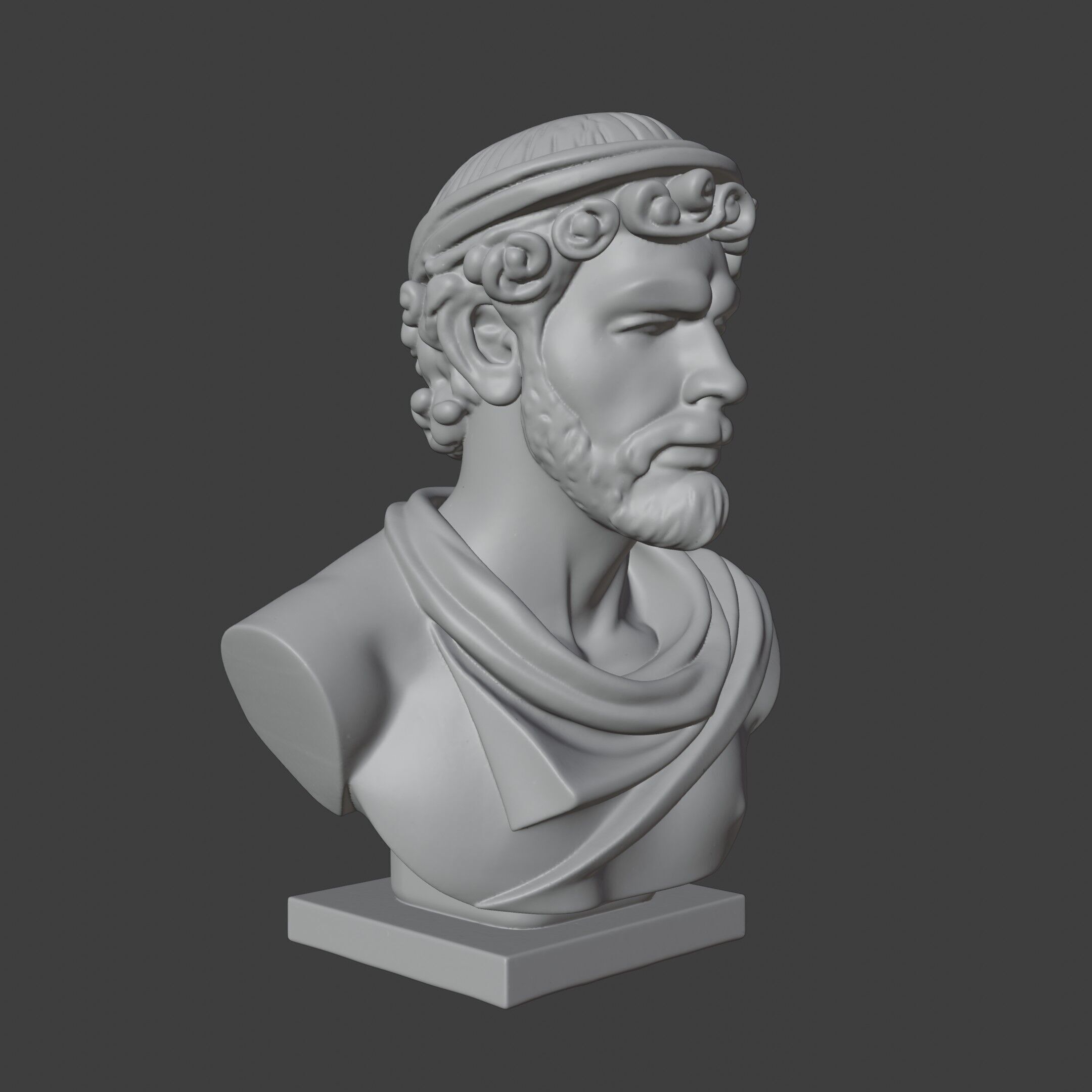 Adonis Bust 3D STL Printable - 3D Model STL 3D print model_2