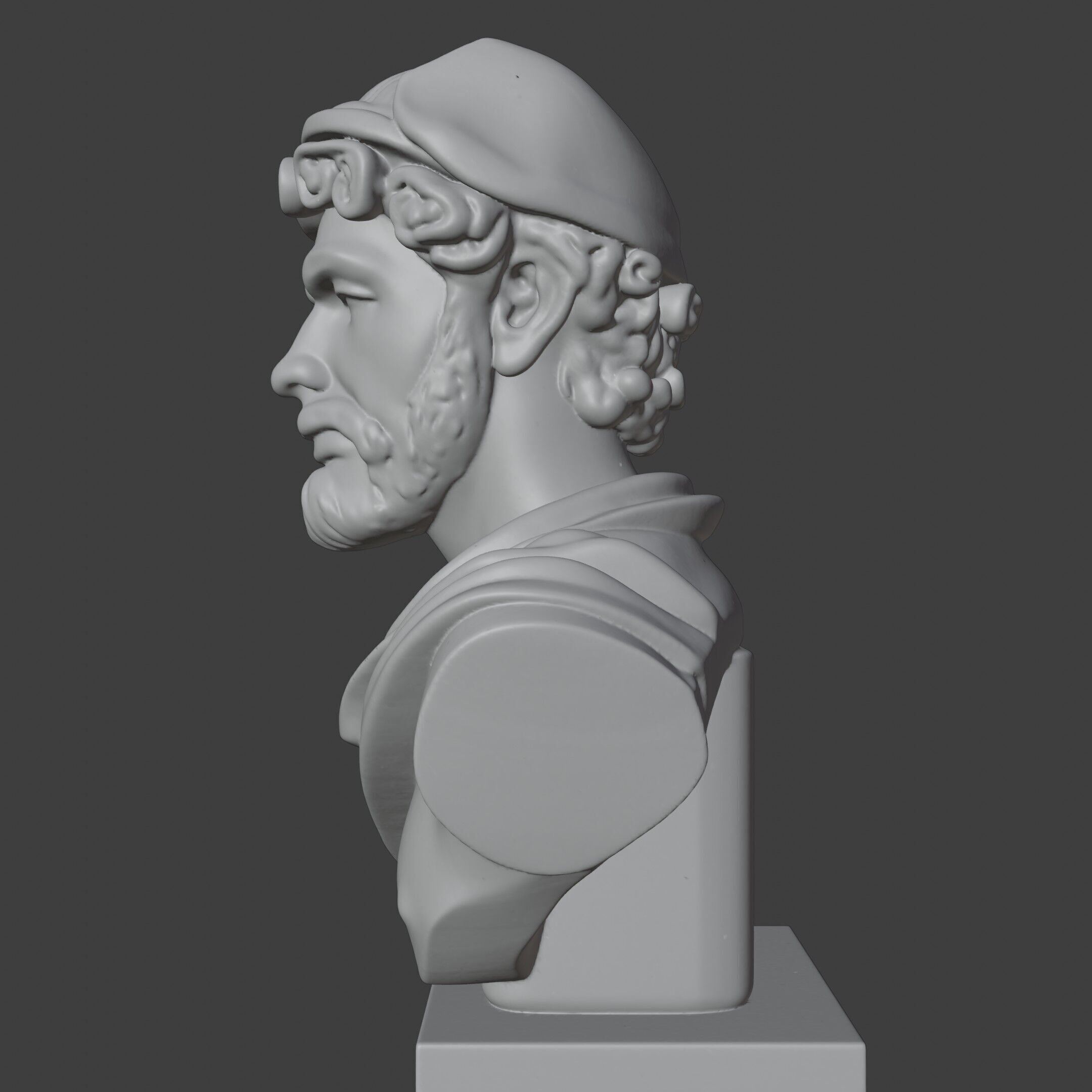 Adonis Bust 3D STL Printable - 3D Model STL 3D print model_4