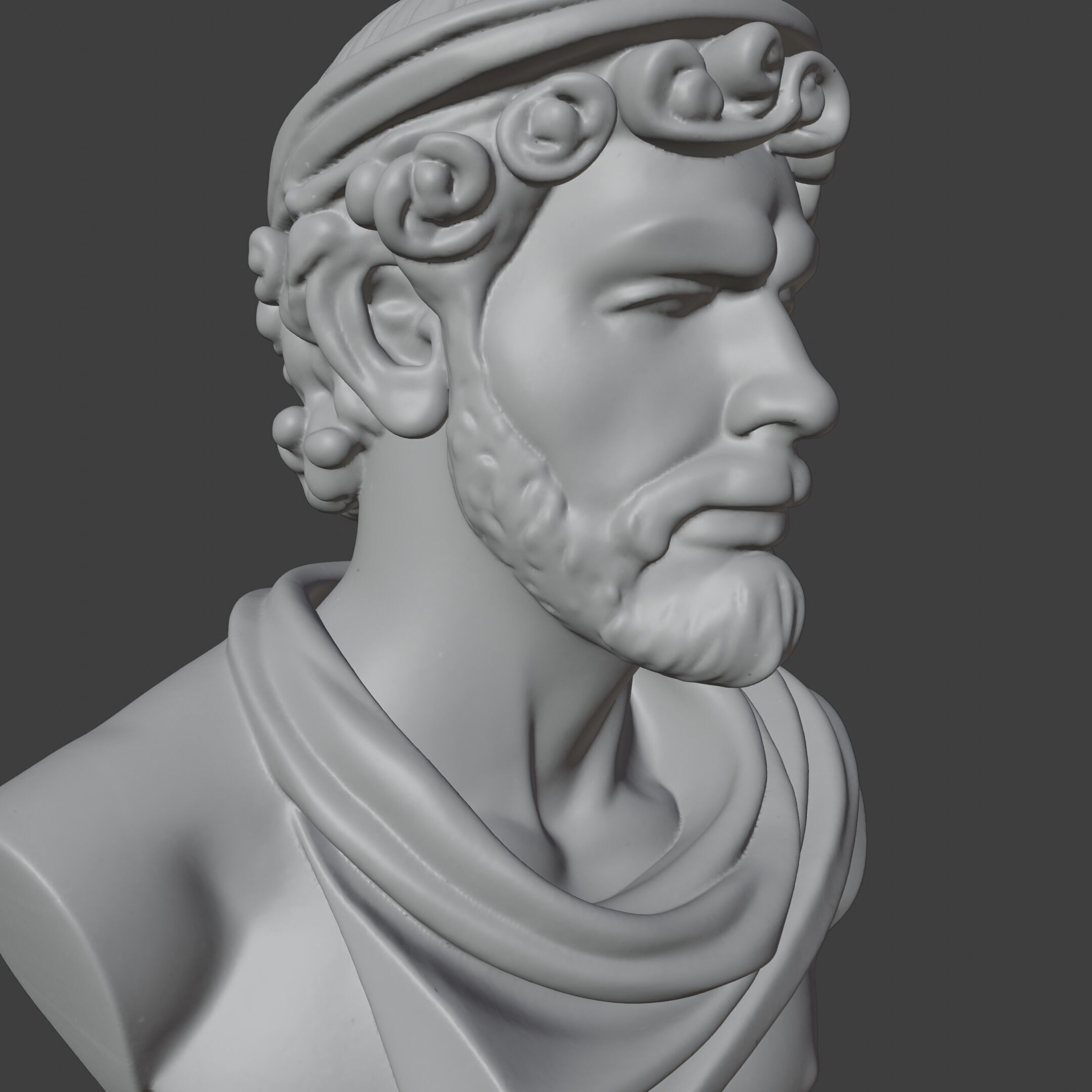 Adonis Bust 3D STL Printable - 3D Model STL 3D print model_7