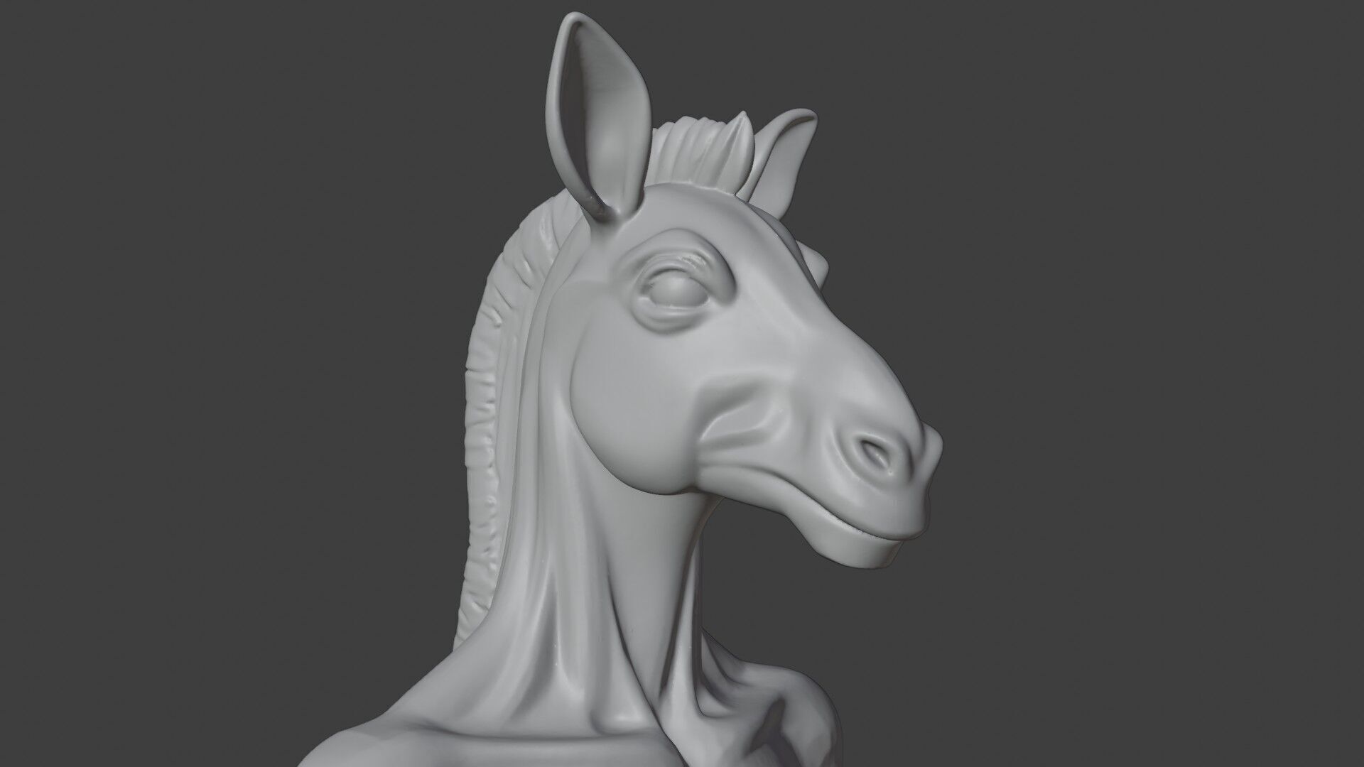 Zebra Bust 3D STL Printable - 3D Model STL 3D print model_6