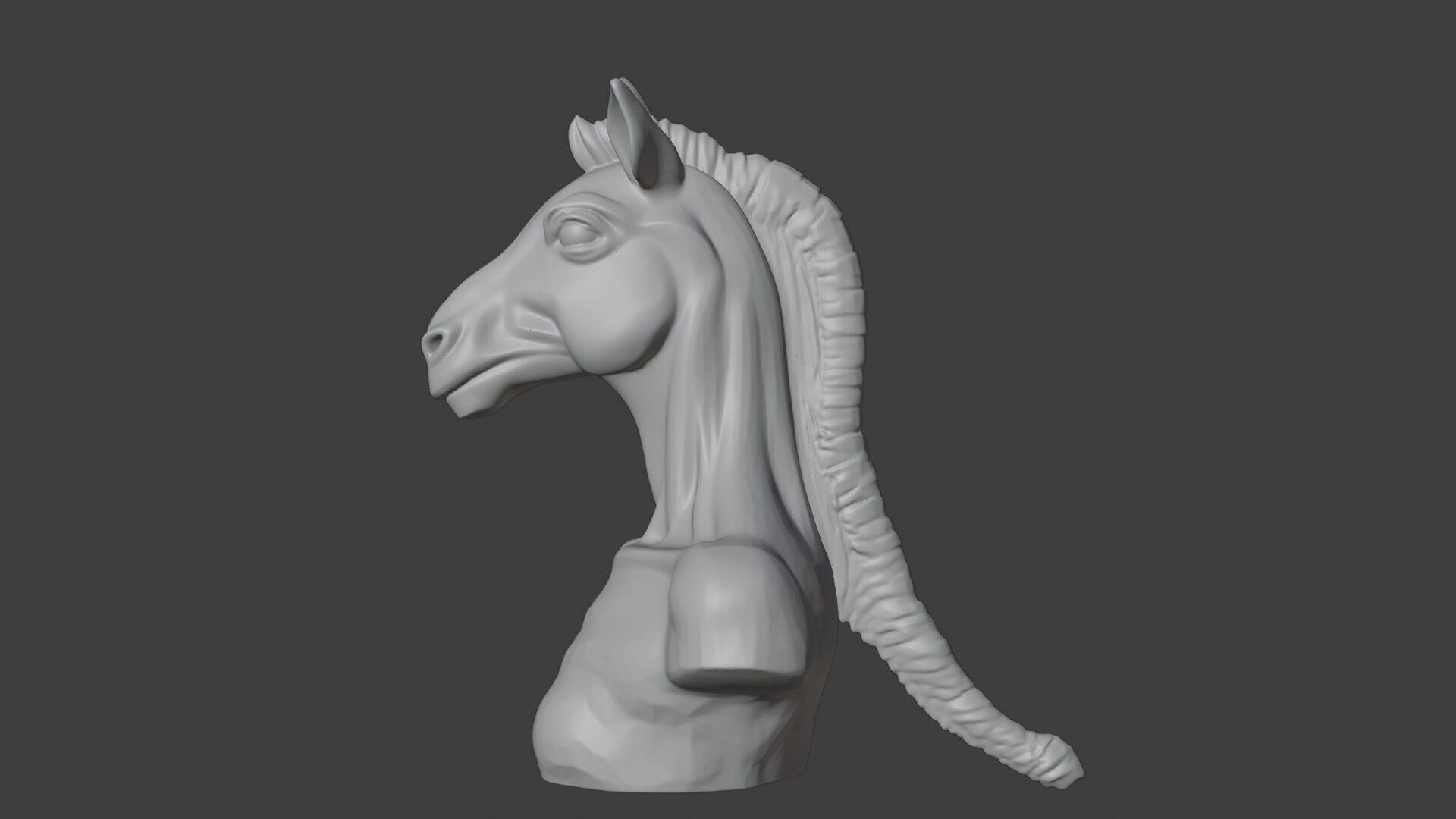 Zebra Bust 3D STL Printable - 3D Model STL 3D print model_3