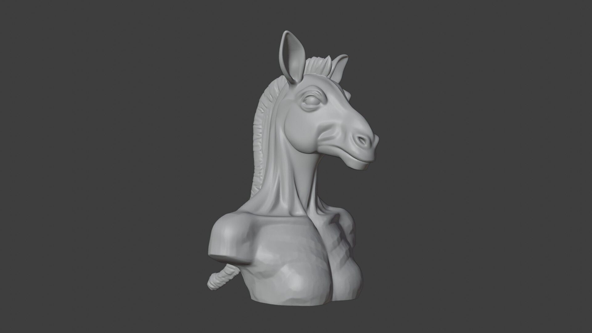 Zebra Bust 3D STL Printable - 3D Model STL 3D print model_1