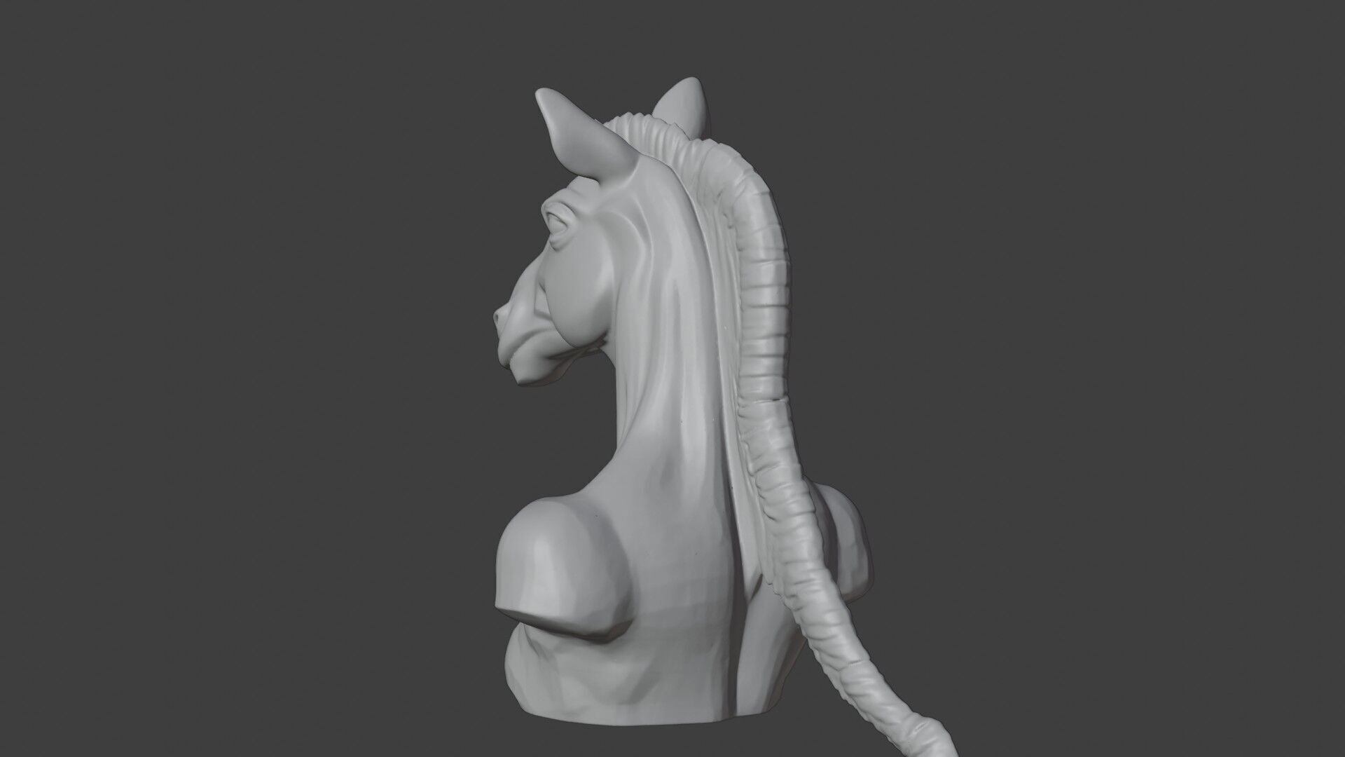 Zebra Bust 3D STL Printable - 3D Model STL 3D print model_4